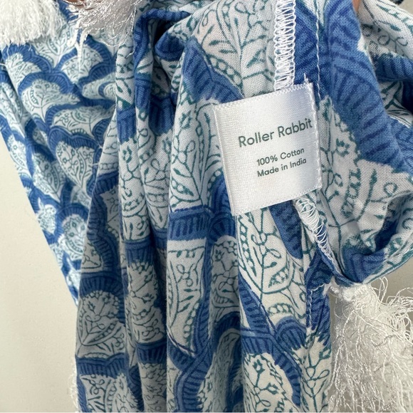 Roller Rabbit Jemina Punta Long Kurta 3/4 Sleeves Maxi Dress Side Slits Small - Picture 7 of 11